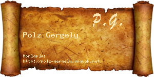 Polz Gergely névjegykártya